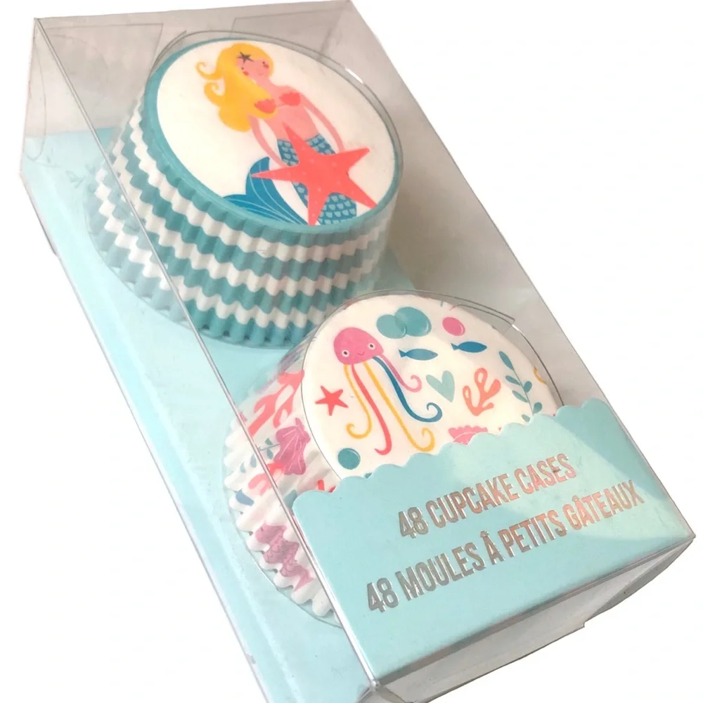 Meri Meri Mermaid & Ocean Cupcake Cups (TJM943), 48 pcs